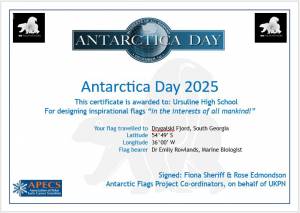 UHS Flags in Antarctica Certificate