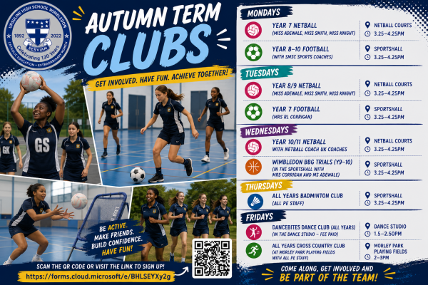 UHS Autumn Sports Clubs 2026