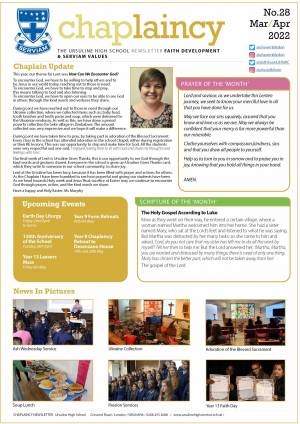 CHAPLAINCY NEWSLETTER MAR APR 2022 