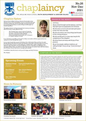 CHAPLAINCY NEWSLETTER NOV DEC 2022