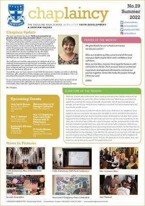 PASTORAL CHAPLAINCY NEWSLETTER SUMMER TERM 2022 lines